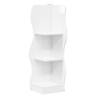 vidaXL Estante De Esquina Blanco Brillante 34 X 33 X 102 Cm Vidaxl