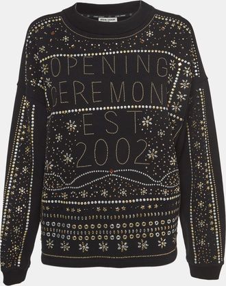 Opening Ceremony Black Cotton Studded Sweatshirt