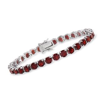 Ross-Simons 19.20- Garnet Tennis Bracelet in Sterling Silver