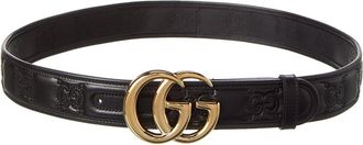 Gucci Gg Marmont Matelasse Wide Leather Belt