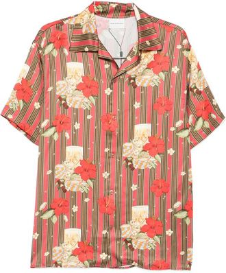 Dr&ocirc;le de Monsieur Hibiscus Club Striped Shirt