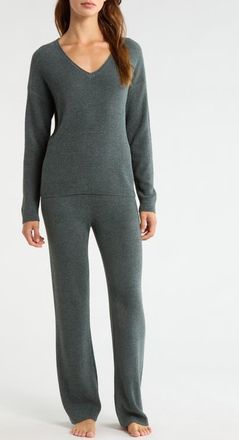 Barefoot Dreams CozyChic Ultra Lite Rib Pajamas in Deep Juniper at Nordstrom, Size X-Small