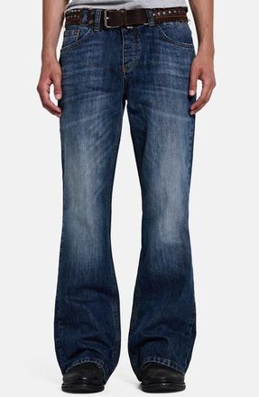 Jaded London Jude Flare Leg Jeans in Denim at Nordstrom, Size 38