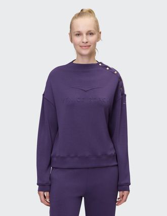 Venice Beach Sweatshirt VENICE BEACH SWEATSHIRT CODY, Damen, Gr. XL (44), lila (eggplant), Obermaterial: 50% Polyester, 45% Modal, 5% Elasthan, Sweatshirts Sweatsh