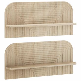 vidaXL Estante De Pared 2 Uds. Roble Sonoma 80.5 X 13.5 X 37.5 Cm Vidaxl