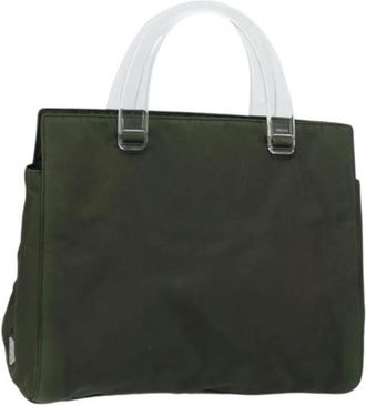 Prada Pre-owned Nylon Handtas - Dames - Vintage Handtas - Groen - ONE Size - Nylon - Vintage