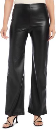 Karen Kane Wide Leg Faux Leather Pants Black