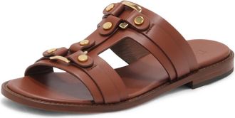 Doucal's Urano Ciabatta WO Sandaal - Dames - Sandalen - Bruin - 38 EU - Leer - Schoenen
