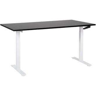 Beliani Beliani - Scrivania regolabile manualmente nero e bianco 160 x 72 cm destines