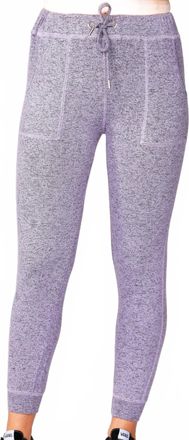 French Kyss Womens Melange Joggers In Lilac