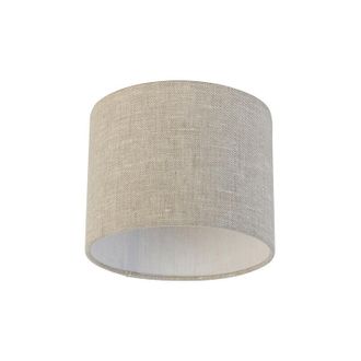 QAZQA Fabric Lampshade Light Grey Round 18/18/14