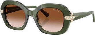 Vogue Eyewear Vo 5706Sb Zonnebril - Dames - Zonnebrillen - Groen - 50 MM - Nylon - Accessoires