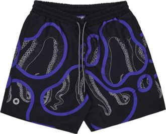 Octopus Zwarte zwembroek met tentakelprint - Heren - Strandmode - Zwart - XS - Polyester - Badmode