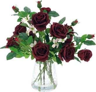 Mark Roberts Roses in Crackle Vase in Red at Nordstrom