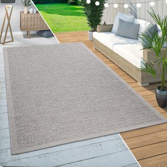 Paco Home Paco Home Alfombra Exterior Interior Balc&oacute;n Terraza Cocina Moderno Motivo Ondulado Beige &Oslash; 200 Cm Redon