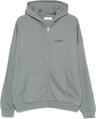 Flaneur Giacca con cappuccio e zip - Verde