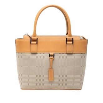 Burberry Pre-owned Canvas Handtas - Dames - Vintage Handtas - Beige - ONE Size - Vintage