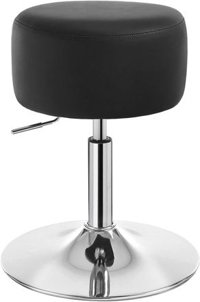 Woltu Taburete De Bar De Piel Sint&eacute;tica De Altura Regulable, Capacidad De Carga 100 Kg, Color Negro - Woltu