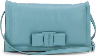 Ferragamo blue blue Leather Shoulder Bag (Pre-Owned)