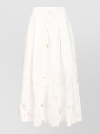 Zimmermann mahon cotton skirt a line midi