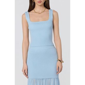 ASTR the Label Halie Rib Crop Tank in Light Blue at Nordstrom, Size X-Small