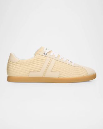 Lanvin Men & apos;s Nylon and Suede Low-Top Sneakers