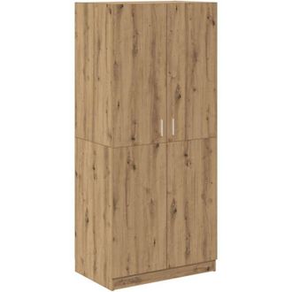 vidaXL Wardrobe Artisan Oak 90x52x200 cm Engineered Wood Vidaxl
