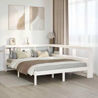 Berkfield Home Bookcase Bed without Mattress White 160x200 cm Solid Wood Pine