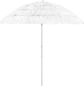 vidaXL Sombrilla De Playa Hawaii Blanco 240 Cm Vidaxl