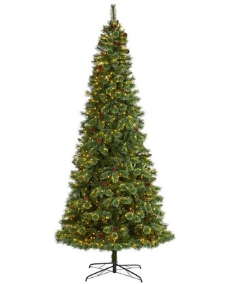 Nearly Natural 10ft White Mountain Pine Artificial Christmas Tree