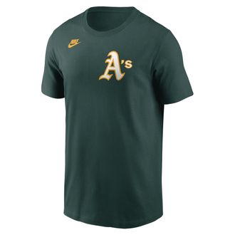 Nike Reggie Jackson Athletics Cooperstown Fuse Nike Mens MLB T-Shirt in Green | N1993EYQDR-XJV