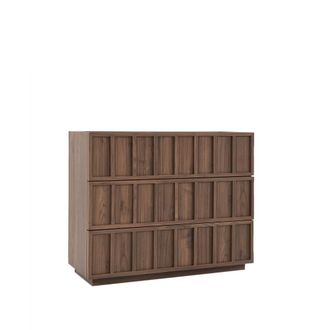 Klast C&oacute;moda efecto madera nogal 98 cm x 80 cm