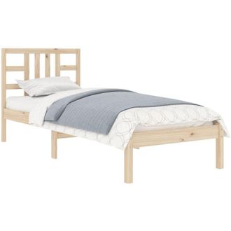 vidaXL Bed Frame without Mattress 100x200 cm Solid Wood Vidaxl