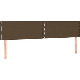 vidaXL Cabeceros 2 Unidades De Tela Marr&oacute;n Oscuro 90x5x78/88 Cm Vidaxl