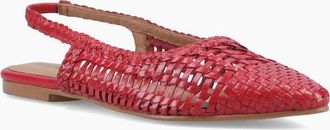 Hush Puppies Womens Dalia Womens Slingback Ballerina Shoes - Red - Size: 3