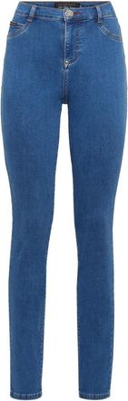 Philipp Plein High Waist Jegging - Dames - Skinny Jeans - Blauw - W25 - Katoen - Jeans