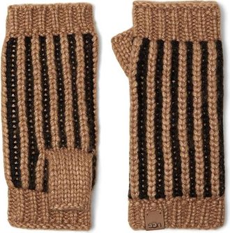 UGG Chunky Plaited Glove Dress Womens Gloves Black, Acrylic/Nylon/Wool