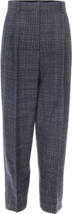 Fabiana Filippi Rechte broek - Dames - Straight fit broeken - Blauw - S - Wol - Broeken