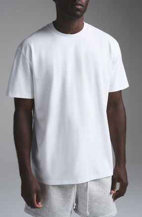 SKIMS Relaxed Fit Heavyweight Cotton T-Shirt in Chalk at Nordstrom, Size X-Large