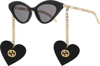 Gucci Two-Tone Acetaat En Metalen Zonnebril - Dames - Zonnebrillen - Veelkleurig - ONE Size - Accessoires