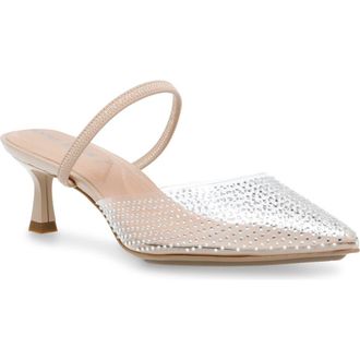 Anne Klein Iella Convertible Strap Slingback in Clear /Nude at Nordstrom, Size 8