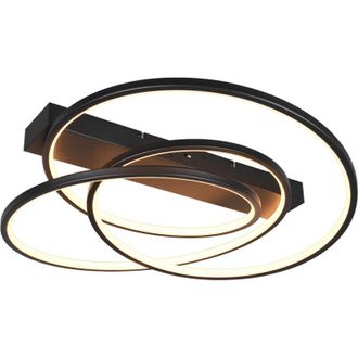 Trio Plafoniera LED, metallo, nero opaco, 64x16x49 cm, Darvin