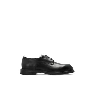 Emporio Armani Leren schoenen - Heren - Veterschoenen - Zwart - 43 1/2 EU - Leer - Schoenen