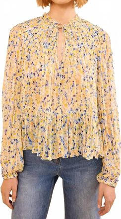 Ulla Johnson Leandra Long Sleeve Silk Blouse In Daffodil