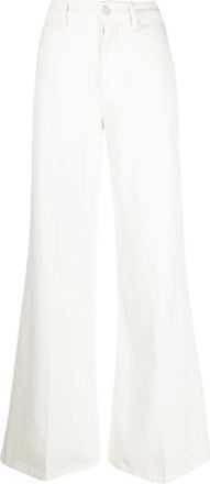 Frame Denim Hoge taille wijde katoenen jeans - Dames - Loose Fit Jeans - Wit - W31 - Katoen - Jeans