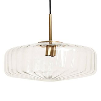 Light & Living Light&living - L&aacute;mpara Colgante - Pleat - Transparente - Vidrio