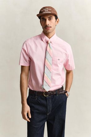 GANT Men Classic Poplin Short Sleeve Shirt (XXXL) WASHED PINK