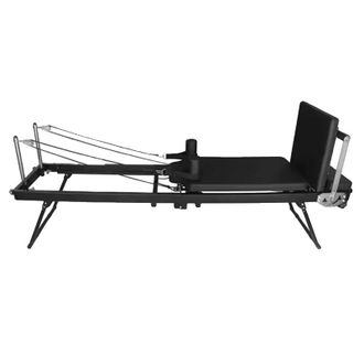 OEM Macchina Pilates Reformer, Design Pieghevole, Resistenza Regolabile, Versione Nera Migliorata
