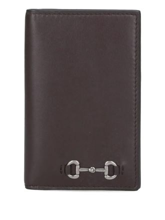 Gucci Horsebit card holder - men - Calf Leather - One Size - Brown