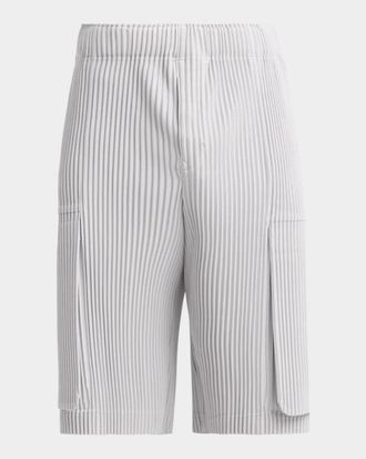 Homme Pliss&eacute; Issey Miyake Men & apos;s Pleated Cargo Shorts
